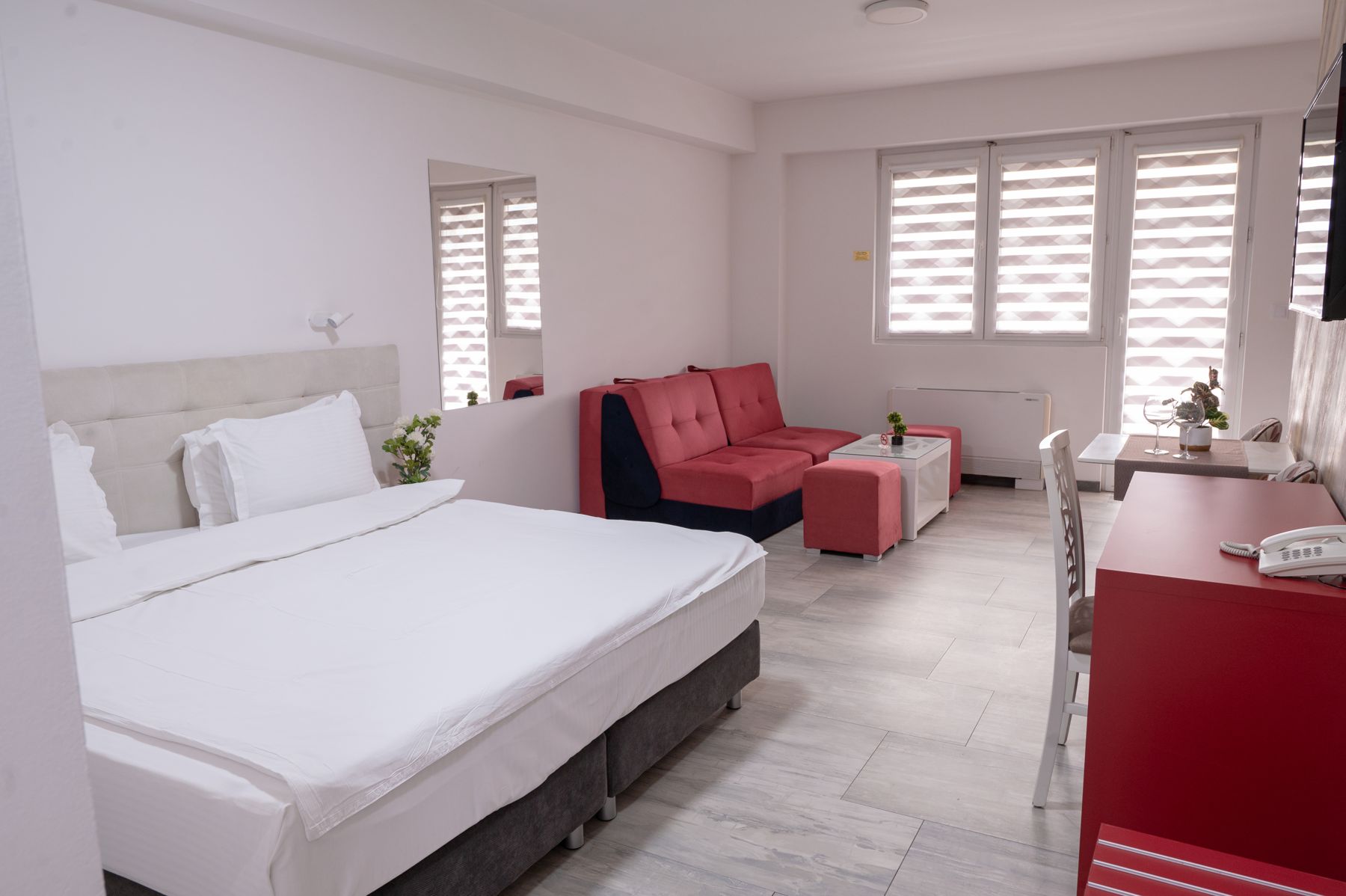 Superior Studio with Balcony · 37 m² · Sleeps 4 · Double bed + two sofa beds · Astera Apart Hotel